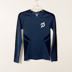 Peloton Women’s Blue Long Sleeve Stretch Top Size Large L